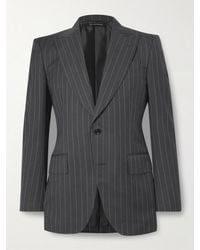 Tom Ford - Slim-Fit Pinstriped Wool And Mohair-Blend Suit Jacket - Lyst