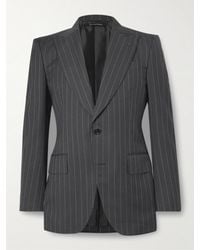 Tom Ford - Slim-Fit Pinstriped Wool And Mohair-Blend Suit Jacket - Lyst