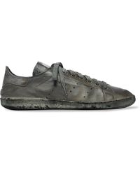 Balenciaga - Adidas Stan Smith Distressed Leather Sneakers - Lyst