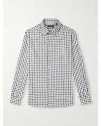 Slowear - Glanshirt Button-Down Collar Checked Cotton Shirt - Lyst