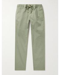 Hartford - Tanker Slim-fit Straight-leg Cotton Drawstring Trousers - Lyst