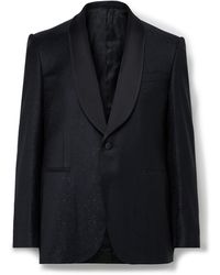 Canali - Satin-trimmed Paisley-jacquard Wool-blend Tuxedo Jacket - Lyst