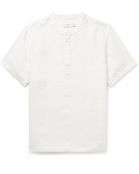 Onia - Linen Henley Shirt - Lyst