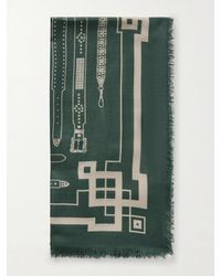 Enfants Riches Deprimes - Printed Wool And Silk-blend Scarf - Lyst