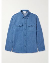 Gabriela Hearst - Everly Cotton And Linen-Blend Chambray Overshirt - Lyst