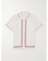 Portuguese Flannel - Convertible-Collar Embroidered Linen And Cotton-Blend Shirt - Lyst