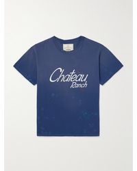 GALLERY DEPT. - Chateau Ranch Distressed Printed Supima Cotton-Jersey T-Shirt - Lyst