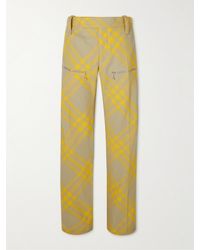 Burberry - Wide-leg Checked Virgin Wool-twill Trousers - Lyst