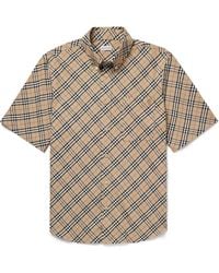 Burberry - Slim-Fit Button-Down Collar Checked Cotton Oxford Shirt - Lyst