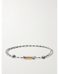 Luis Morais - Armband aus Kordel mit Detail aus 14 Karat Gold - Lyst