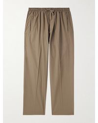 Umit Benan - Straight-leg Cotton-poplin Drawstring Trousers - Lyst