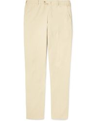 Loro Piana - Pantaflat Slim-fit Pleated Stretch-cotton Trousers - Lyst