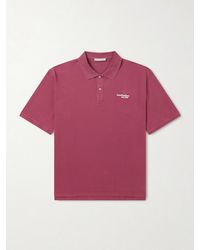 Acne Studios - Egnes Logo-embroidered Cotton Piqué Polo Shirt - Lyst