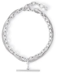 McQueen - Sling Palladium-Coated Necklace - Lyst