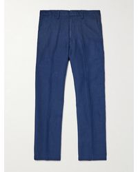 Polo Ralph Lauren - Straight-leg Linen And Cotton-blend Trousers - Lyst