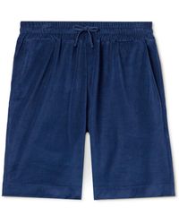 Loro Piana - Straight-leg Cotton And Silk-blend Chenille Drawstring Bermuda Shorts - Lyst