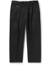 Neighborhood - Dickies Tuck Cropped Tapered Pleated Twill Trousers - Lyst