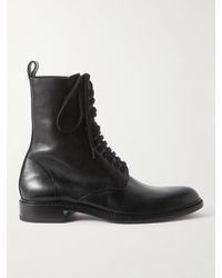 Saint Laurent - Army Glossed-leather Lace-up Boots - Lyst
