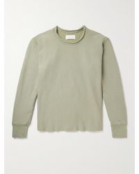 Les Tien - Distressed Cotton-jersey Sweatshirt - Lyst