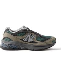 New Balance - 2010 Rubber-Trimmed Mesh And Suede Sneakers - Lyst