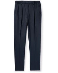 Altea - Tapered Pleated Wool Trousers - Lyst