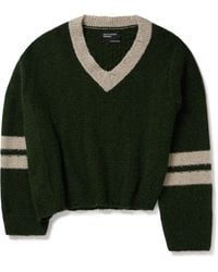 Enfants Riches Deprimes - Asymmetric Striped Brushed-cashmere Sweater - Lyst