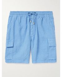 Vilebrequin - Shorts cargo a gamba dritta in lino con coulisse - Lyst