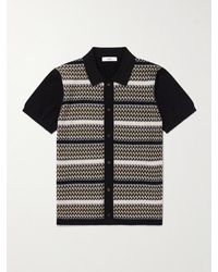 MR P. - Striped Jacquard-Knit Organic Cotton Shirt - Lyst