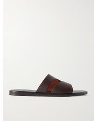 Loro Piana - Pilat Plain Walk Cutout Leather Sandals - Lyst