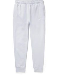 Nike - Sportswear Club Tapered Logo-embroidered Cotton-blend Jersey Sweatpants - Lyst