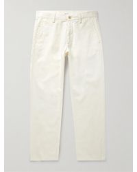 NN07 - Alex 1802 Straight-leg Organic Cotton-twill Trousers - Lyst
