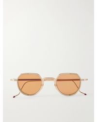 Jacques Marie Mage - Dixon Round-frame Gold-tone Metal Sunglasses - Lyst