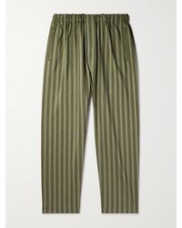 Lemaire - Straight-leg Striped Silk Trousers - Lyst