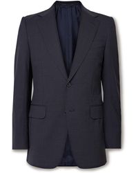 Dunhill - Slim-fit Micro-checked Wool-blend Suit Jacket - Lyst