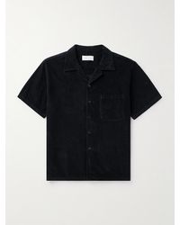 Les Tien - Camp-collar Garment-dyed Cotton-corduroy Shirt - Lyst