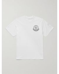 Moncler - Logo-Print Appliquéd Cotton-Jersey T-Shirt - Lyst