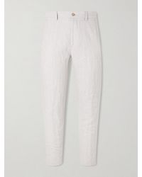 Dries Van Noten - Straight-Leg Herringbone Cotton-Blend Trousers - Lyst