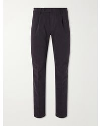 Massimo Alba - Ionio2 Straight-leg Cotton-blend Trousers - Lyst