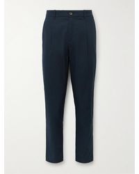 MR P. - Daniel Slim-fit Pleated Cotton-blend Seersucker Suit Trousers - Lyst