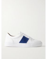 MR P. - Larry Pebble-grain Leather And Suede Sneakers - Lyst