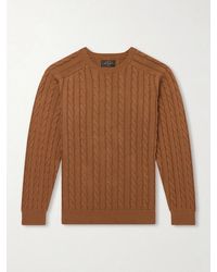 Beams Plus - Cable-Knit Cotton Sweater - Lyst
