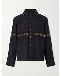 Kartik Research - Embroidered Linen Shirt - Lyst