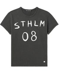 Acne Studios - Appliquéd Cotton-jersey T-shirt - Lyst