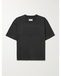Maison Margiela - Logo-Embroidered Cotton-Jersey T-Shirt - Lyst