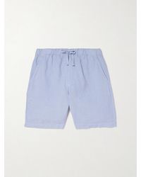 Hartford - Joggy Straight-Leg Linen Bermuda Shorts - Lyst