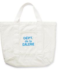 GALLERY DEPT. - Logo-print Webbing-trimmed Cotton-canvas Tote Bag - Lyst