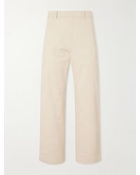 Barena - Wide-Leg Cotton-Blend Gabardine Trousers - Lyst