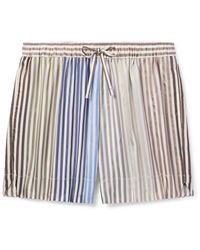 4SDESIGNS - Activity Straight-leg Striped Silk-faille Shorts - Lyst