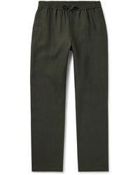 De Bonne Facture - Straight-leg Belgian Linen Drawstring Trousers - Lyst