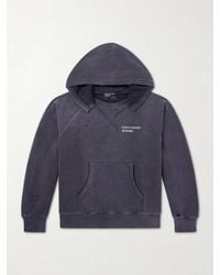 Enfants Riches Deprimes - Cropped Logo-print Distressed Cotton-jersey Hoodie - Lyst